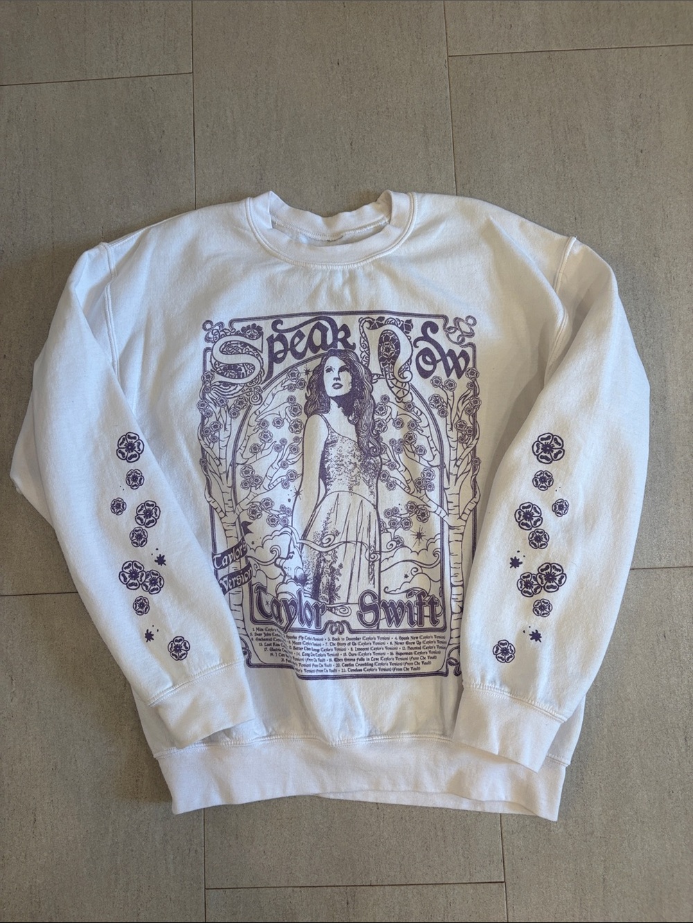 TAYLOR SWIFT Speak Now white sweatshirt RARE!